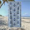 Sailboat & Anchor Stripe Pattern Beach Towel, Soft Quick-Drying, Perfect For Portable Outdoor Travel, Camping And Summer Beach