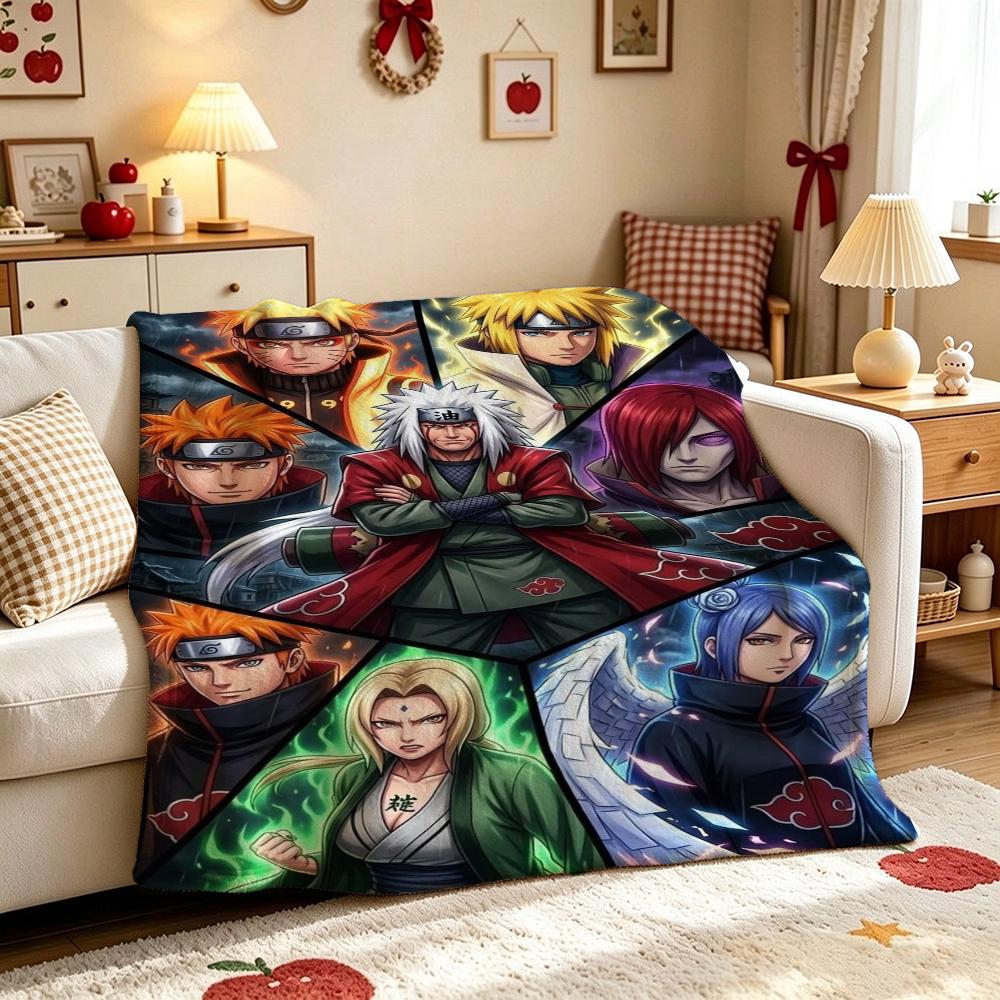 Naruto Unleashes Rasengan Theme Cute Flannel Blanket Skinfriendly Warm Fleece Blanket For Living Room Sofa Nap Home Decor Gift For Friends
