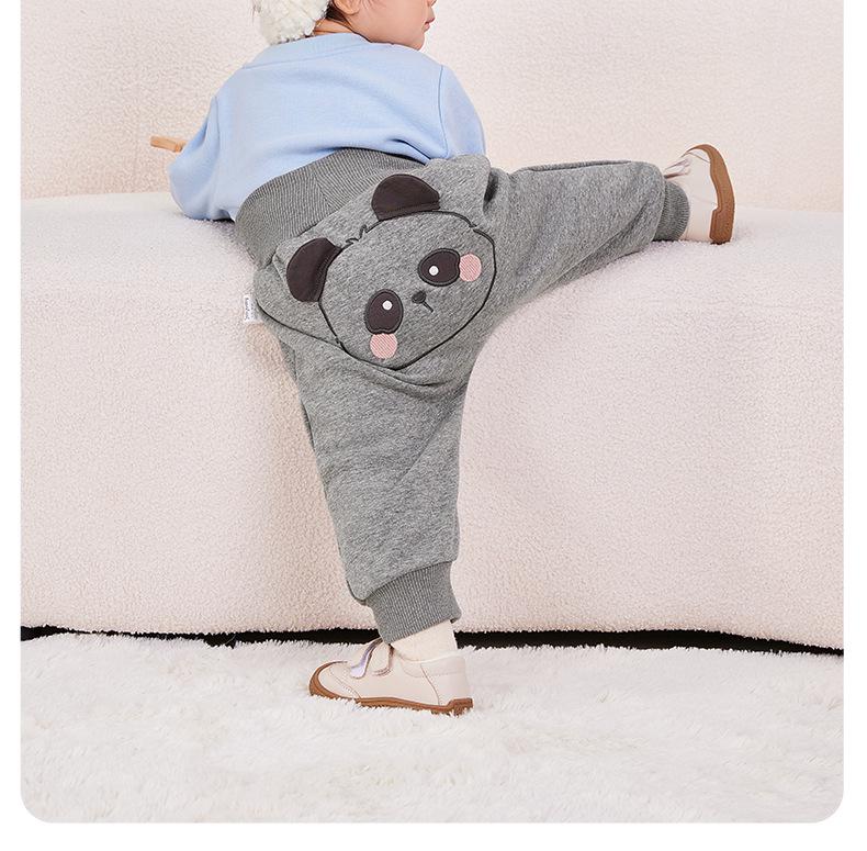 Antibacterial Far-Infrared Fleece-Lined Baby and Toddler Pants - Diaper Cover for Autumn/Winter