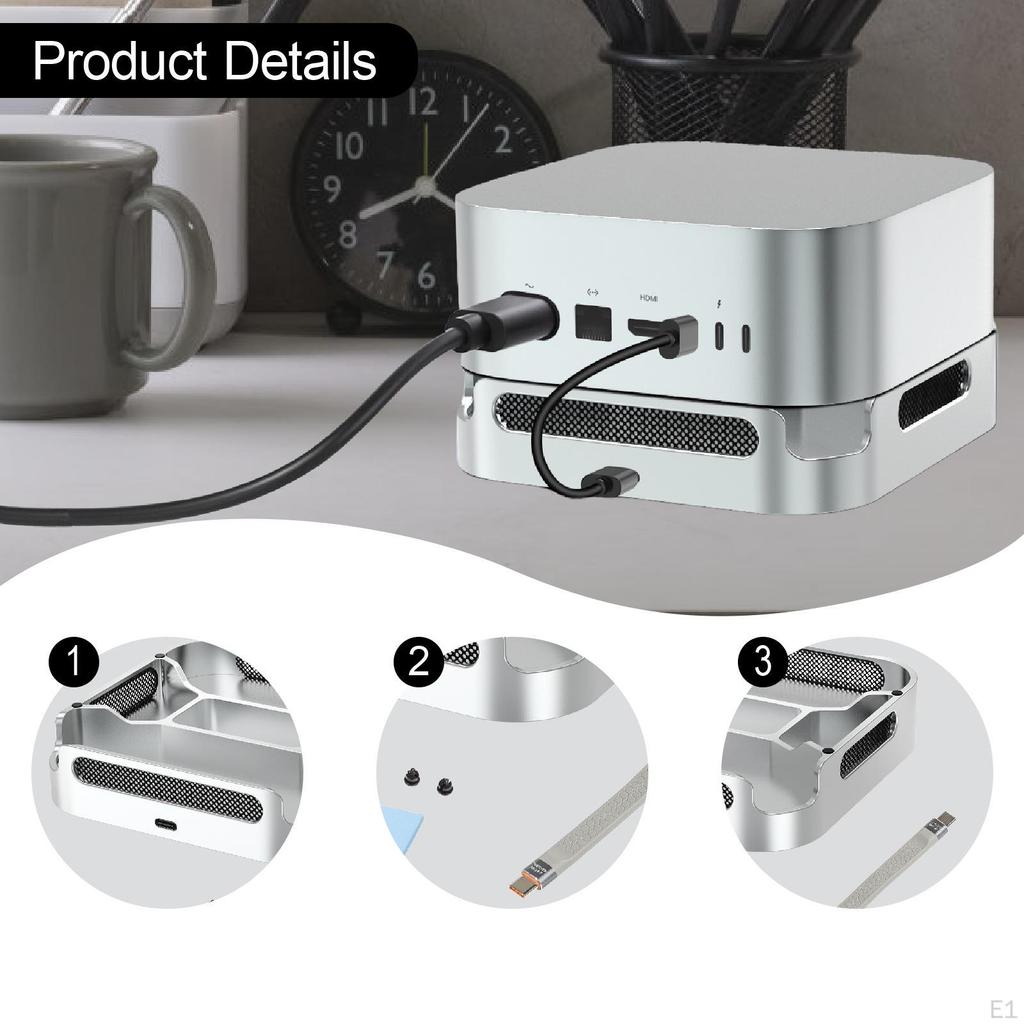 Wärmeableitungshalterung für Festplatte, tragbarer Desktop-Ständer mit Kühlung für PC und Büro