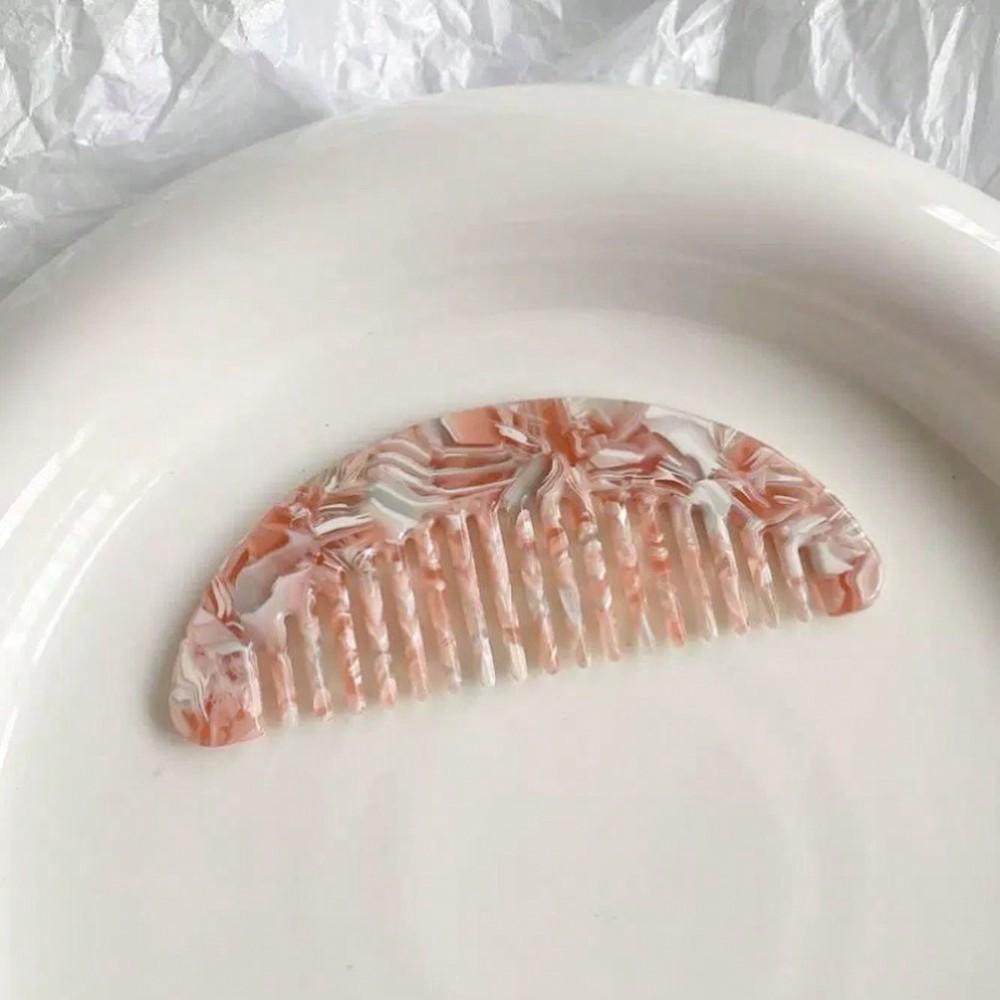 Mini Detangling Hair Comb - Wide Tooth, Flat, Non-Handle Design For Normal Hair