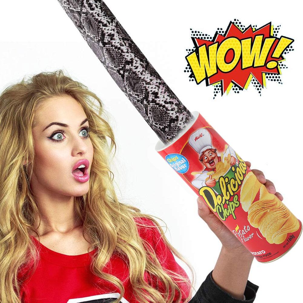Tricky Toys Potato Chips Snake Toy Potato Snake Chip Joke Can Toys Snake Gifts Tricky Simulatio Q3D6