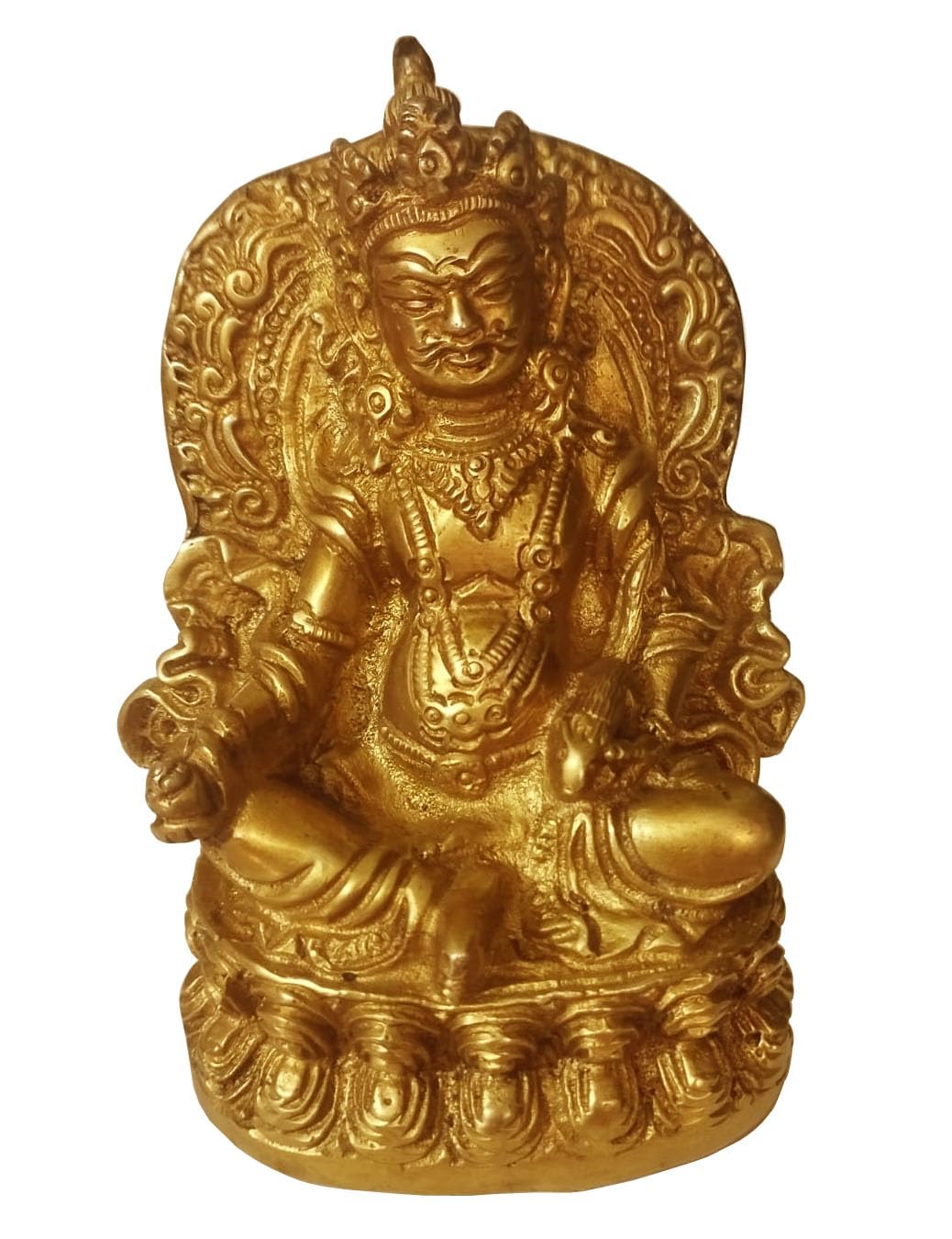 

God Kuber Brass Statue, Kubera Figurine Home Decor Showpiece, Gift Item, Gold