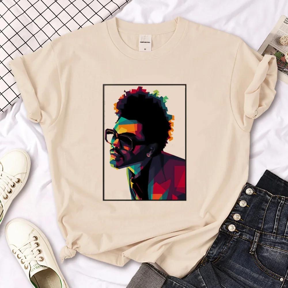 The Weeknd T-Shirt Damen Japanisches Grafiktop Mädchen Japanischer Manga Y2K Kleidung