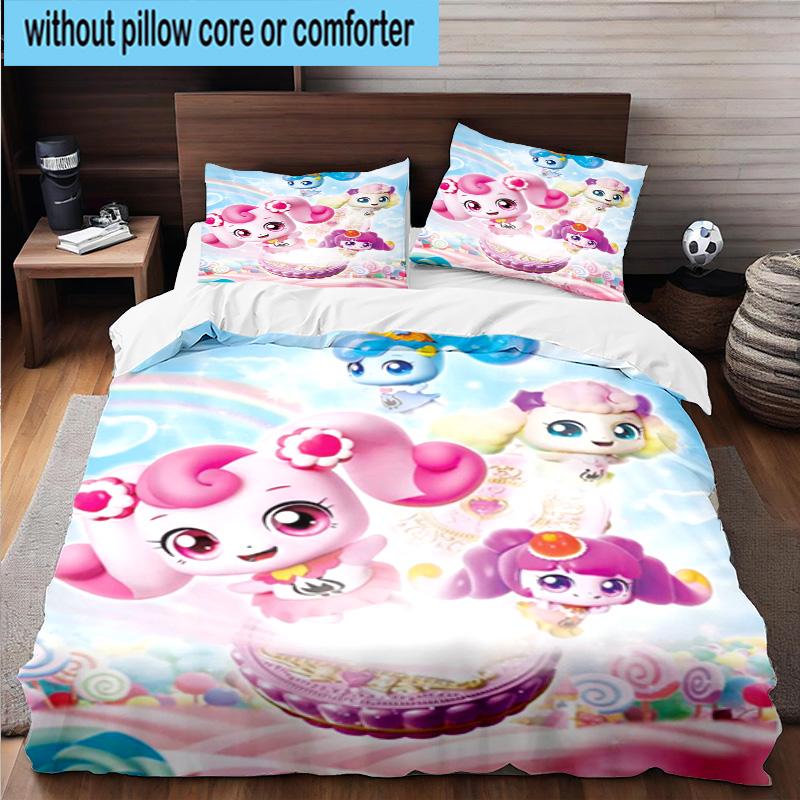 Heartsping Doll And Friends Fantasy 3pcs Bedding,Including 1pc Duvet Cover And 2pcs Pillowcases Perfect for Christmas,Ideal for Bedroom, Dormitory