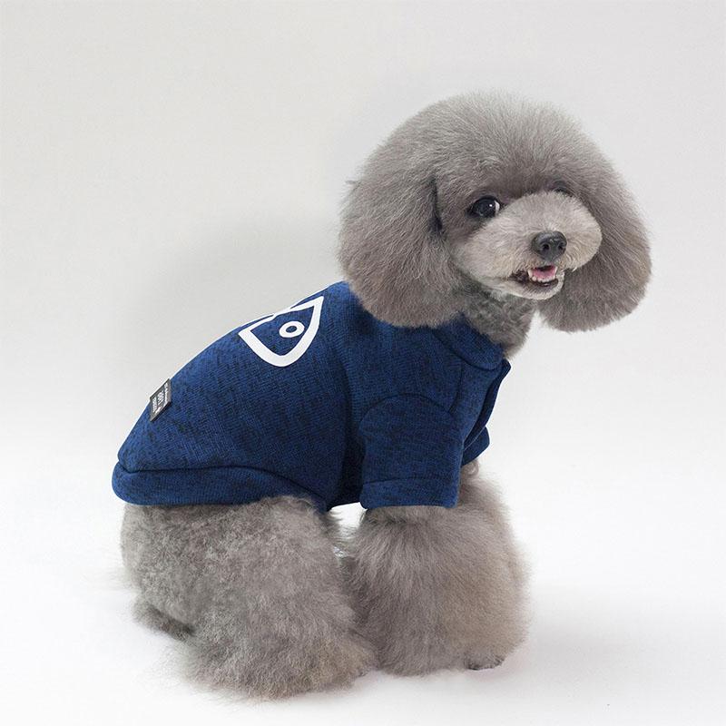 Autunno Inverno Vestiti per cani Stampa lisca di pesce Giacca per cani Cappotto caldo per animali domestici per gatti Cani di piccola taglia Maglione Chihuahua Teddy Abbigliamento per animali domestici