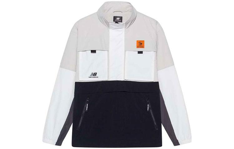 New Balance Jackets Unisex Black/White Stand Collar Moderate Workwear NAA56143-BK S