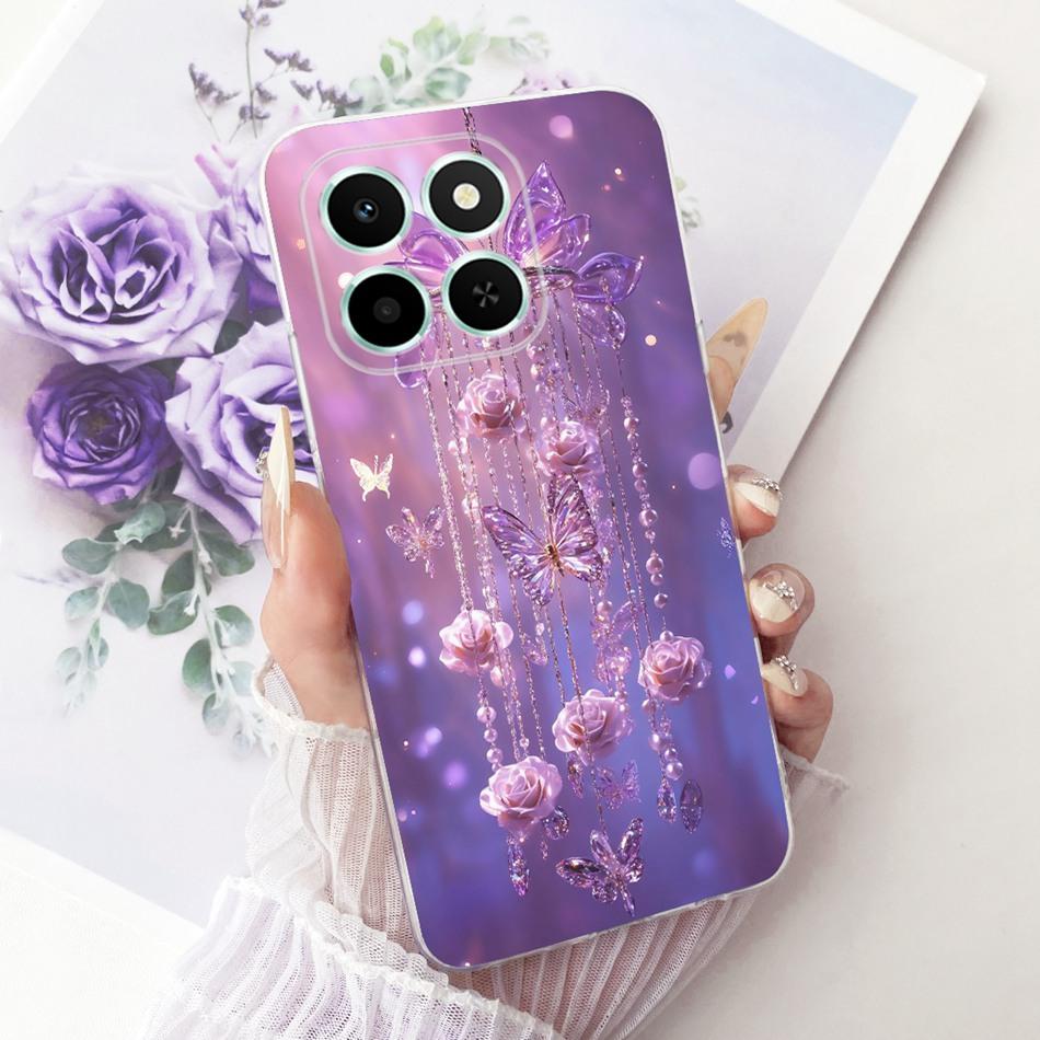 For Honor X6C Cute Flower Butterfly Cat Painted Case HonorX6c X 6C 4G NIC-LX1 LX2 LX3 Soft Silicone TPU Phone Cases