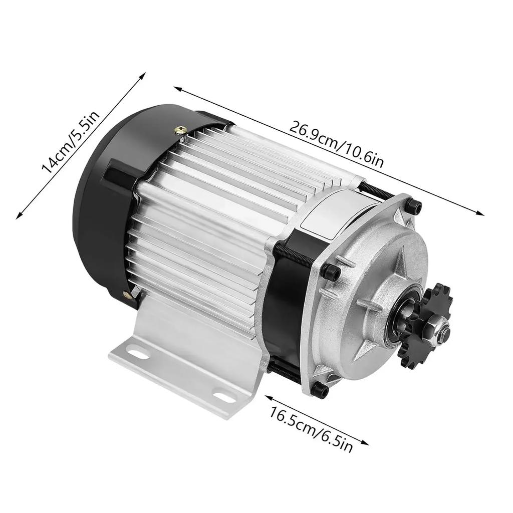 750W 48V Elektrischer Bürstenloser Motor Kit, Elektrischer Pedicab Bürstenloser Getriebemotor für Go Kart ATV Elektrofahrrad Umbausatz