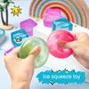 4 Colors Soft Ice Cubes Squishy Toys Stress Relief Balls Slow Rebound Sensory Fidget Toy For Kids Party Favors Birthday Gifts