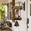 Melodious Wind Chime Bell Rustic Garden Gnome Bell Large Gnomes Welcome Hanging Doorbell Sun-resistant Ornament Decor for Front Porch Patio