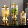 Round Clear Lid Jar for Dried Fruits and Kitchen Storage - Light Luxury Design
