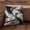 2D Modern Abstract Pattern Decorative Pillow Covers Pattern Cushion Cover Suitable For Sofa Bedroom Car Pillow Cover