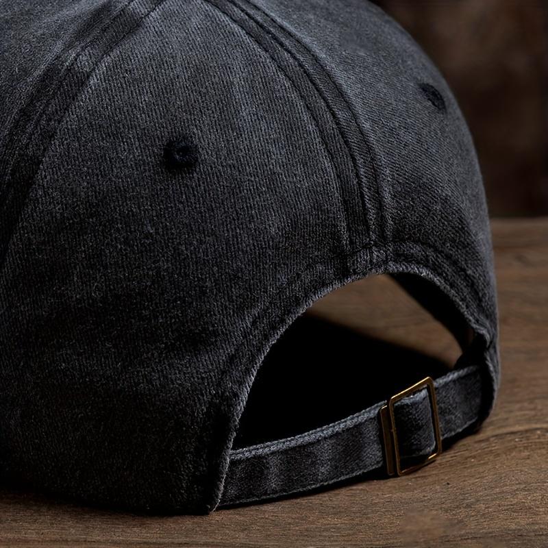 Letter Printed Baseball Cap Classic Washed Old Retro Peaked Cap Outdoor Leisure Sports Breathable Sun Hat