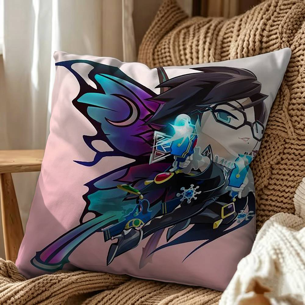 Game B-Bayonetta Double-Sided Printed Cushion Cover Bedroom Bedside Sofa Pillow Case