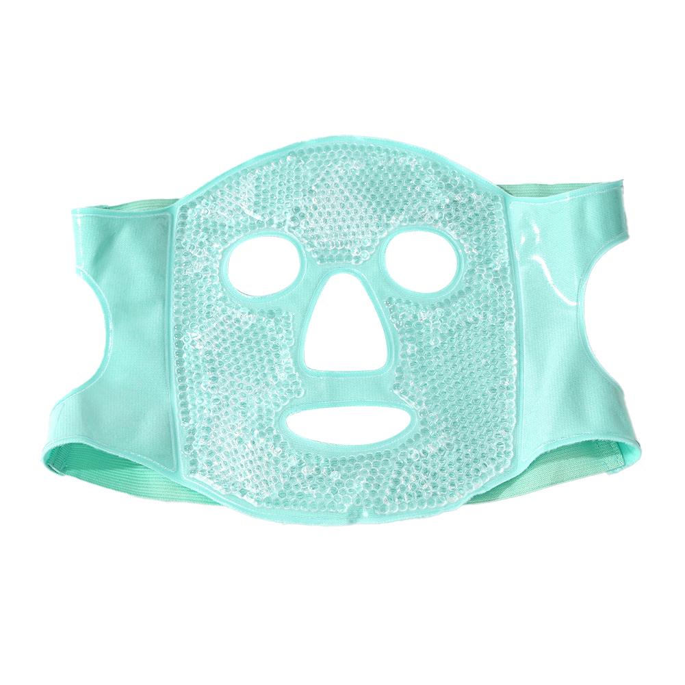 

Портативная ледяная маска для лица, многоразовый холодный компресс, пакет со льдом, гибкая охлаждающая маска для снятия отечности глаз, гелевая маска для лица для горячей и холодной терапии зелёный