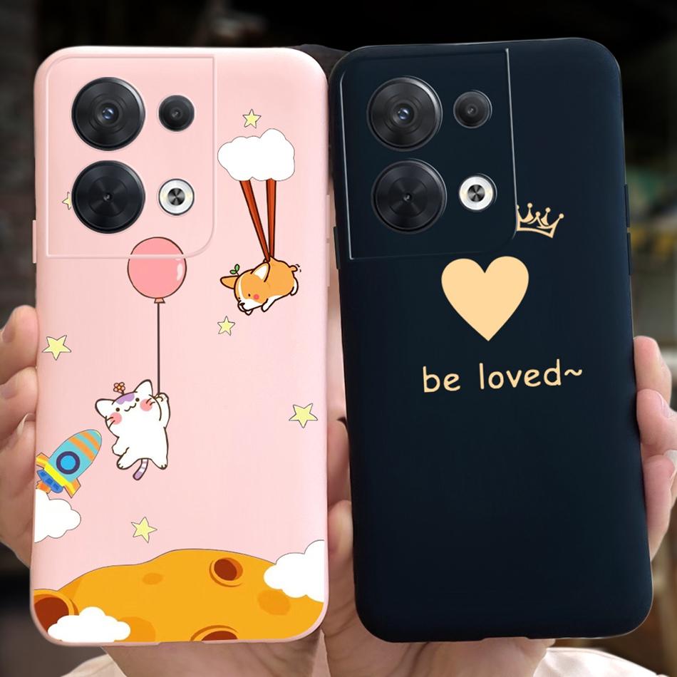 For OPPO Reno8 CPH2359 Case Reno8 Pro CPH2357 Reno 8 8Pro 5G Lovely Cartoon Candy Color Soft Silicone TPU Phone Back Cover