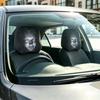 2pcs 3D Horror Ghost Face Car Headrest Cover, Elastic Funny Prank Head Rest Protector,Soft Fabric Auto Seat Head Pillow Decor Gift for Car Enthusiasts
