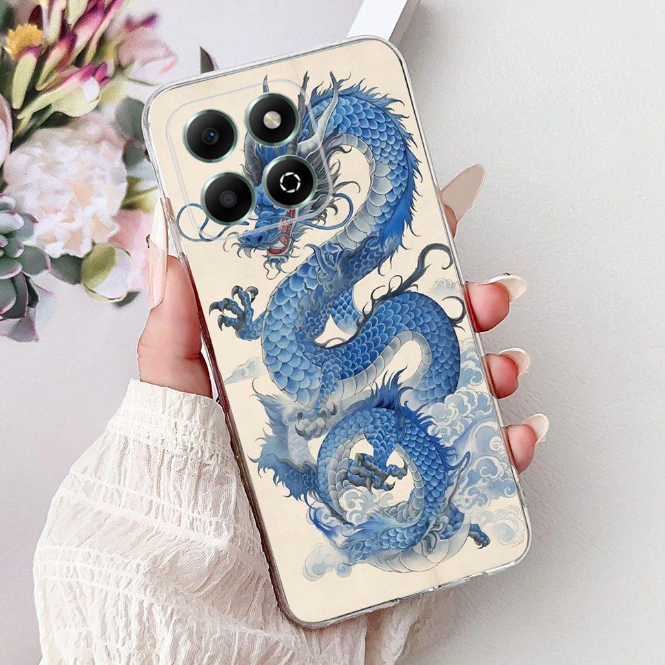 Für Huawei Honor X6 X6s 4G 5G X6a Plus Handyhülle Drache Löwe Tiger Cool Mode Malerei Rückseite Weiches Schwarzes Silikon Hülle