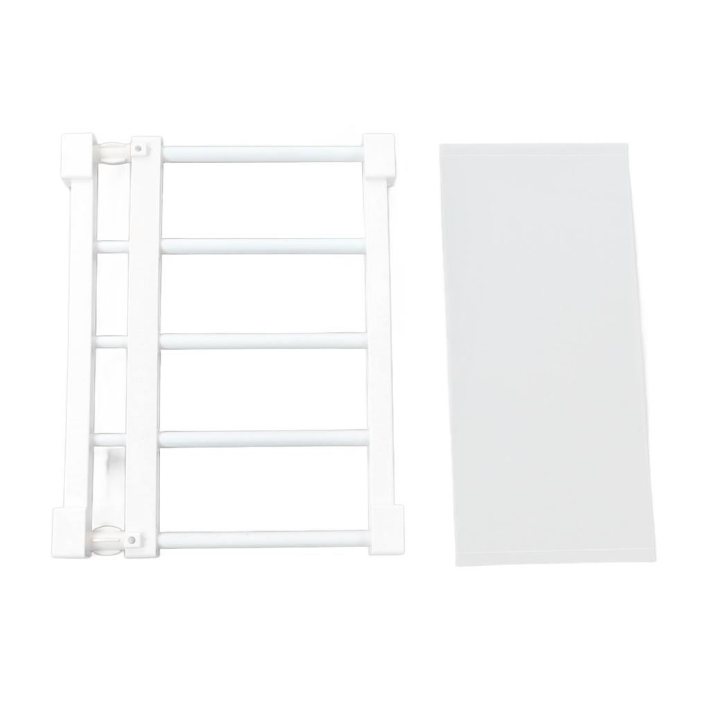 Tension Rod Shelf 14.2 Inch Width Nail Free Expandable Storage Rack for Cabinet Wardrobe 75 to