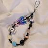 Mobile phone lanyard bubble butterfly graffiti beaded bracelet women's wrist ins small fresh string chain bead chain hand rope tide