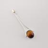 Yellow Tiger's Eye Gemstone 925 Sterling Silver Handmade Jewelry Designer Long Pendant 1.79" For Her PP-69-30