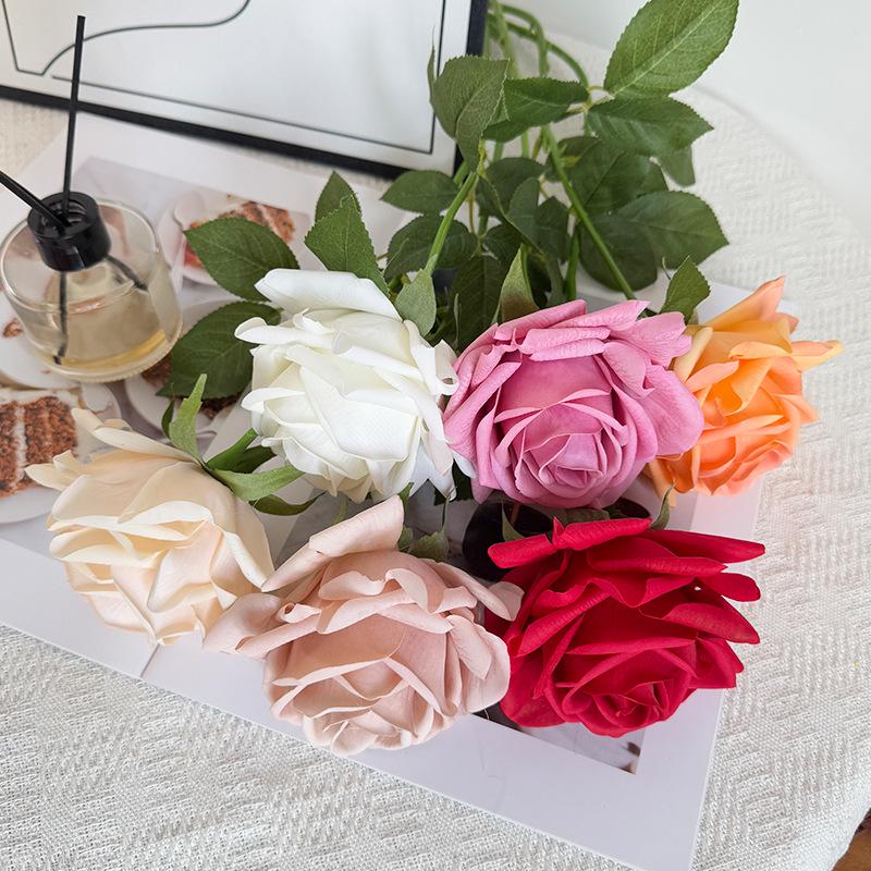 Luxury Realistic Touch Rose: Artificial Flower for Wedding, Living Room, or Dining Table Decor.