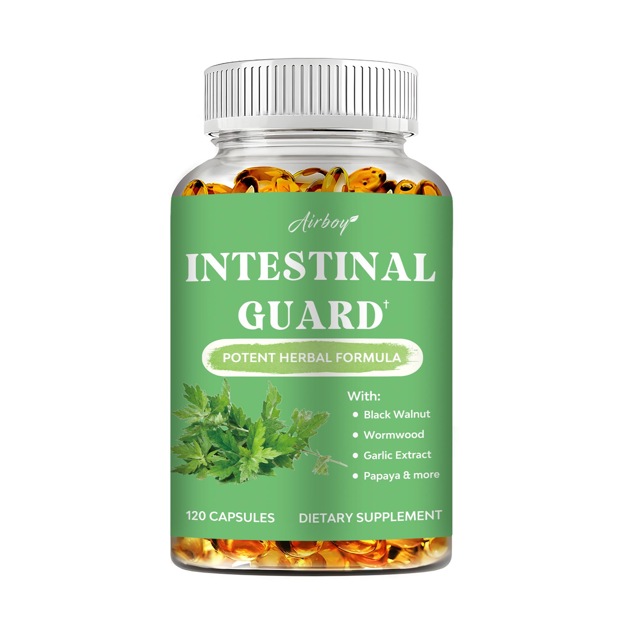 

All-in-one nutritional supplement, containing wormwood, black walnut, and garlic extracts, 120 capsules, suitable for adults. 120