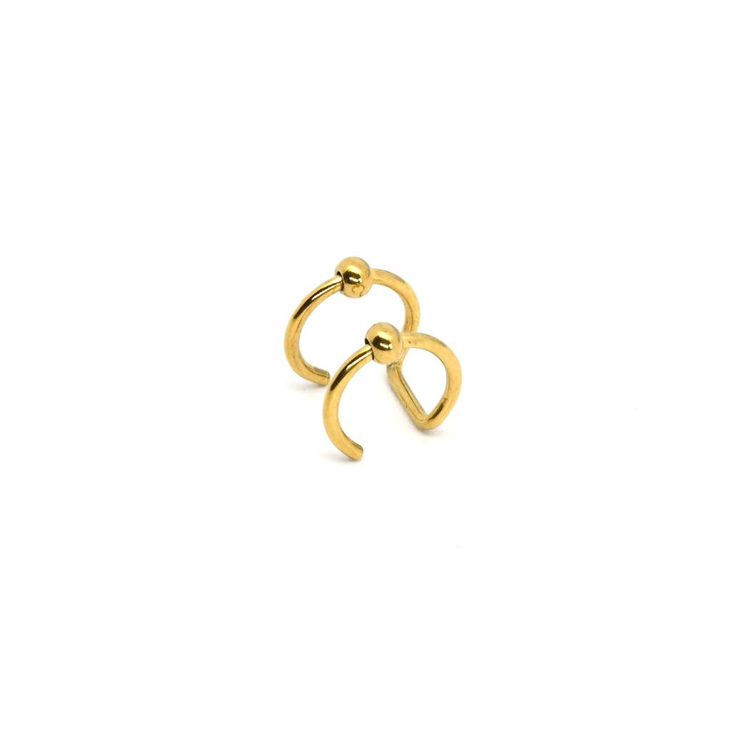 Fashion Stainless Steel Fake Piercing U-shaped Double Layer Ear Clips Lip Clip for Women Charms Ear Bone Nail Ear Cuff Jewelry