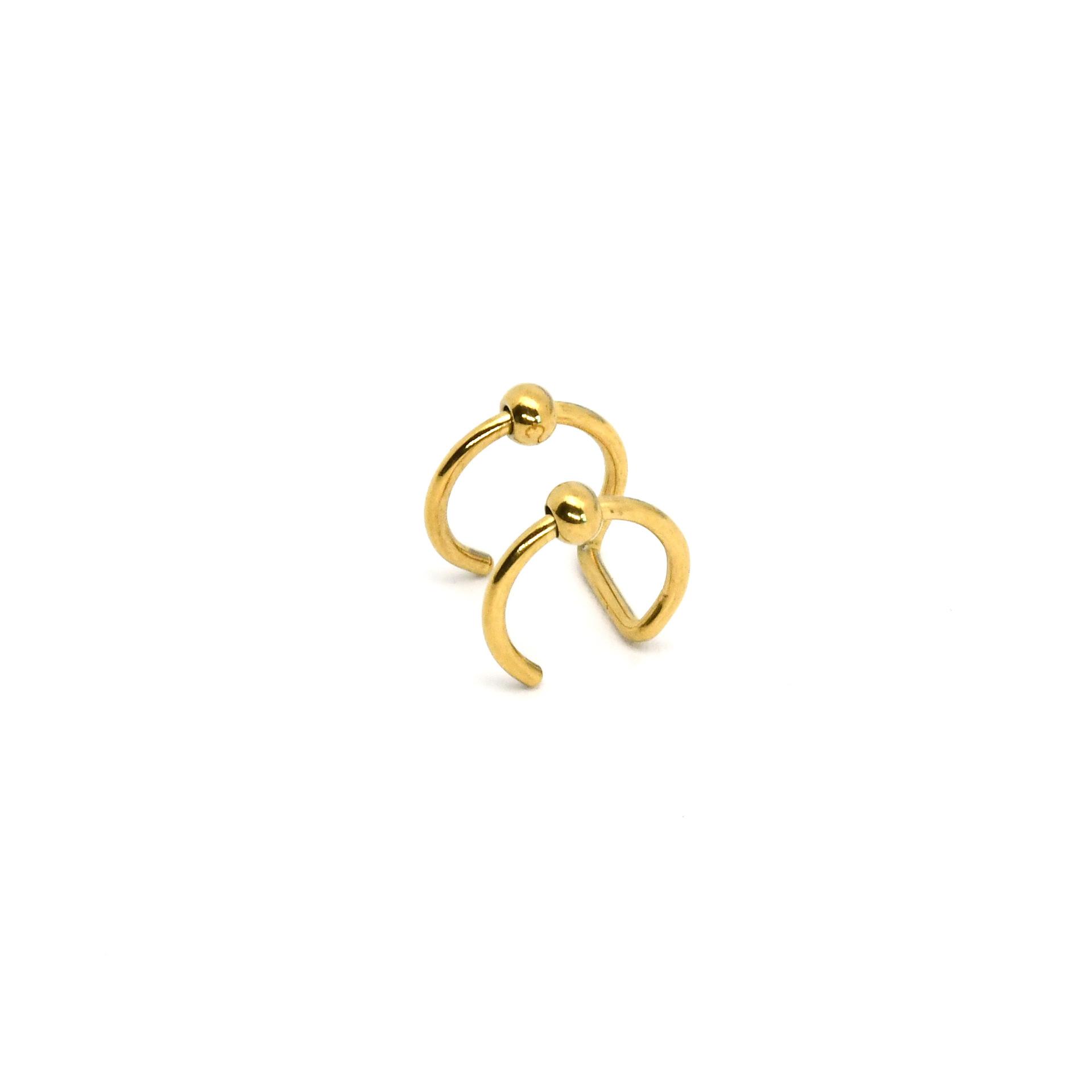 

Fashion Stainless Steel Fake Piercing U-shaped Double Layer Ear Clips Lip Clip for Women Charms Ear Bone Nail Ear Cuff Jewelry