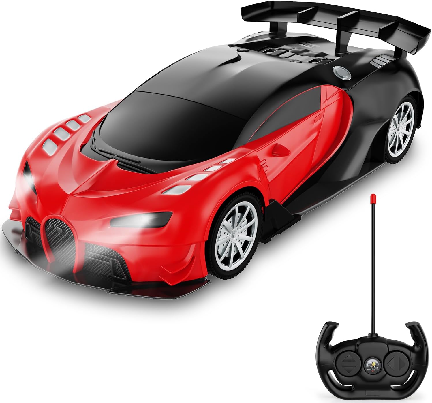 

Машинка с дистанционным управлением для детей - Электрическая игрушечная гоночная машина с дистанционным управлением в масштабе 1/16, со светодиодными фонарями. Высокоскоростной игрушечный автомобиль для хобби.