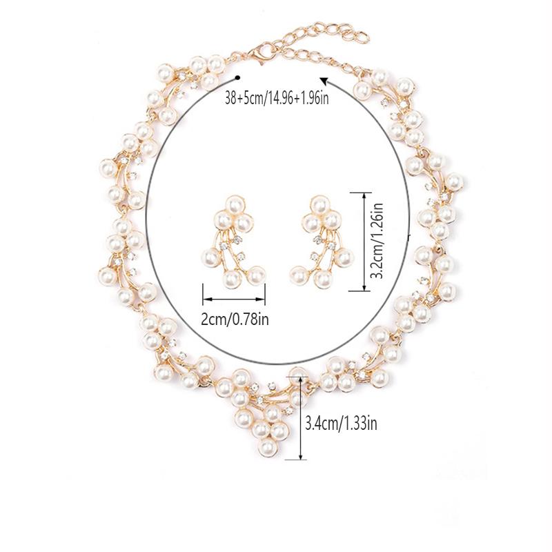 3pcs Women Zircon Flower Necklace Earrings Elegant Party Zircon for Weddings Birthdays Evening Events Floral Luxury Accessories
