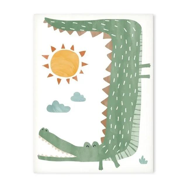 Cartoon Animals Posters and Prints Nordic Children's Room Decoration Animal Lion Elephant Canvas Painting Baby Nursery Wall Art