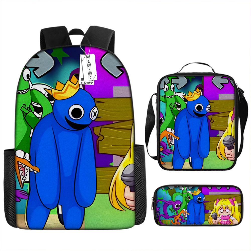 Rainbow Friends Animation Middle School Student Schoolbag Cartoon Primary School Student Backpack Burden Reduction Design