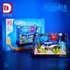 Aquarium Shark Crab Block Set With Fish Underwater World Led