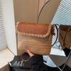 Casual small bag women's new fashion messenger bag spring and summer versatile seaside vacation woven straw bag