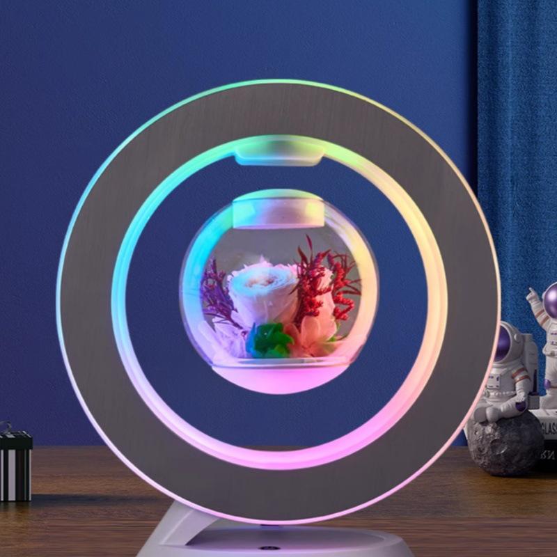 Magnetic Levitation Everlasting Flower Bean Bag with Voice-Activated Tmall Genie - High-End Gift for Loved Ones in Elegant Packaging Tmall Genie Base + Everlasting Flower + Gift Box