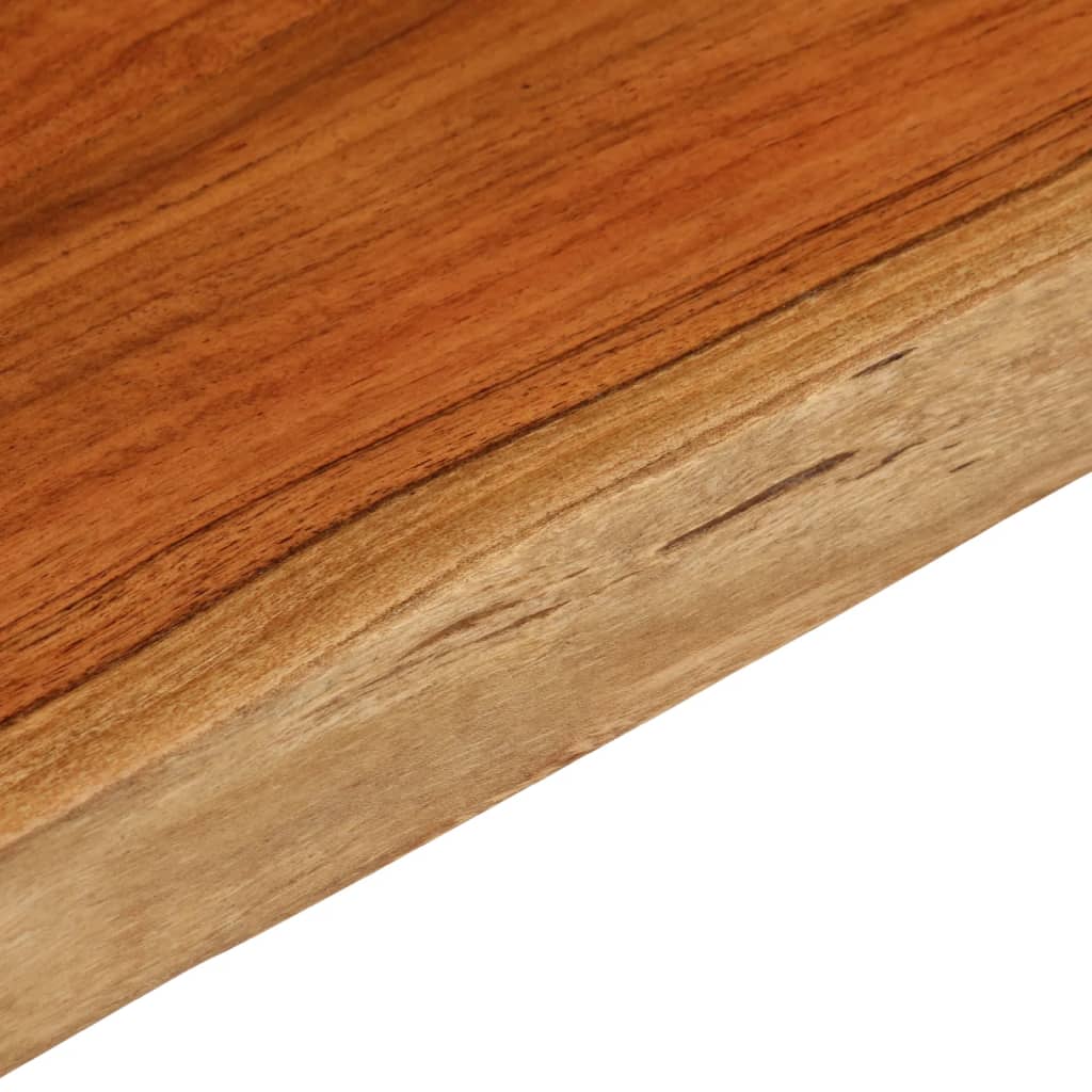 Table Top 80x40x3.8 cm Rectangular Solid Acacia Wood Live Edge
