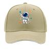 Playful Space Explorer Cartoon Badge Sandwich Baseball Cap Sun Cap Outdoor Workouts Hat