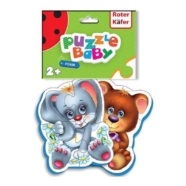 Edukacyjne Puzzle Piankowe - Królik I Niedźwiedź Z Roter Kafer, Zestaw Rozwijający Dla Dzieci, Certyfikat Ce|En 71, Nowość