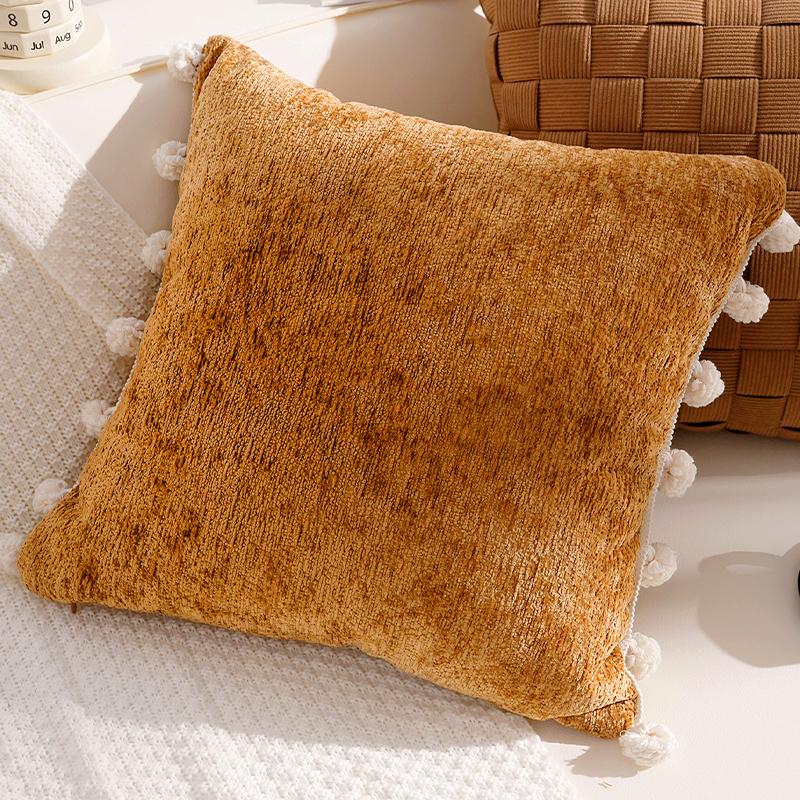 Simple Living Room Throw Pillow Luxurious and Sophisticated Brown Throw Pillow Retro Sofa Throw Blanket Bedding Cushion Plush