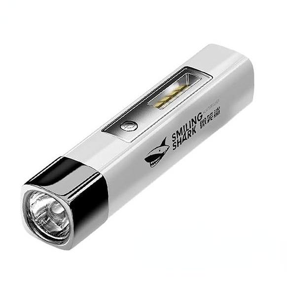 Přenosná LED svítilna 4 režimy Vodotěsná USB dobíjecí taktická svítilna Powerbanka pro venkovní nouzovou svítilnu