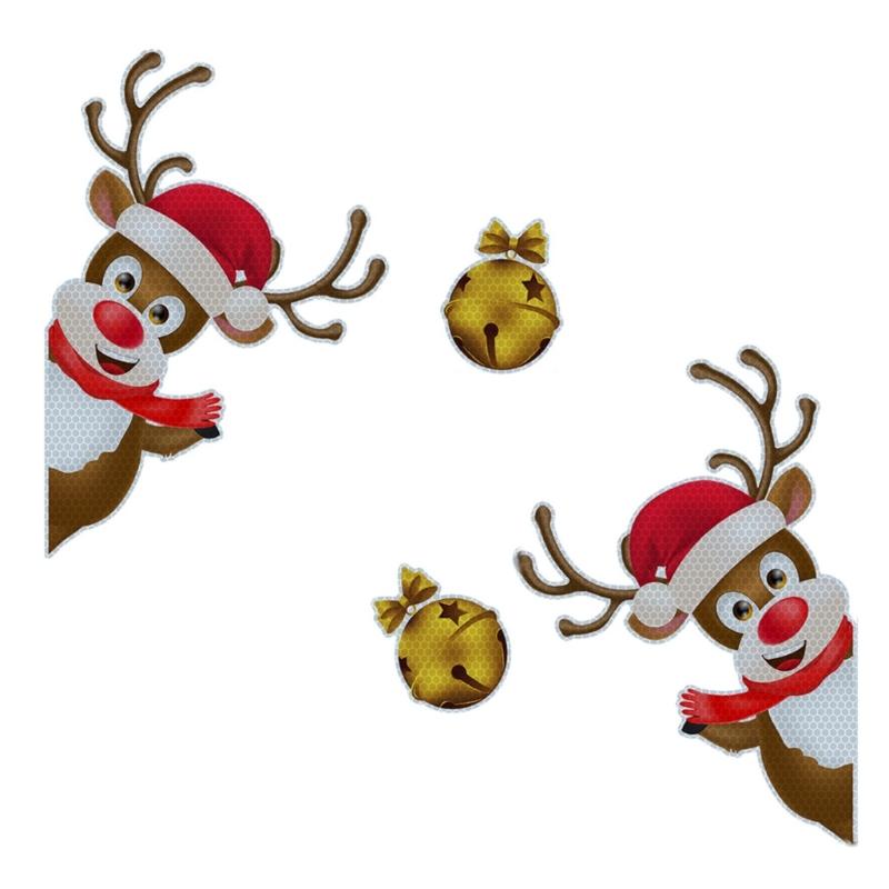 Funny Christmas Labels Magnetic Sticker Decorative Magnets Bulb for Car Window