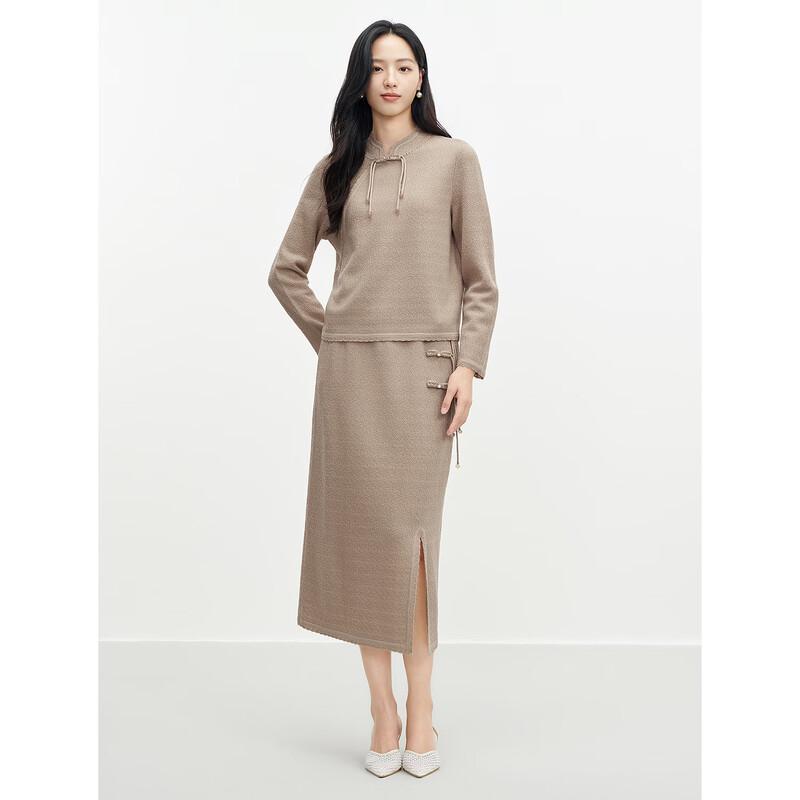 JUZUI Women's Elegant New Chinese Style Toggle Button Knit Cardigan