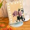 1 LED Makeup Mirror, Desktop Makeup Mirror, Battery Powered (excluding Battery), Suitable As Her Birthday Gift