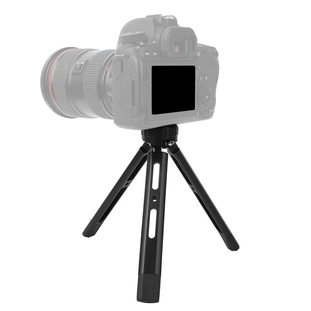 Aluminium Alloy Mini  Desktop Tripod Adjustable 14"" Screws for SLR Mirrorless Camera Mobile
