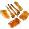 7pcs Amber Guasha Massage Tools Face Body Massage Beauty Tool Spa Skin Caring Neck Pain Relief Scraper Scraping Massage Board