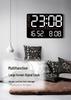 Multi-functional LED Wall Clock with Thermometer & Hygrometer - Large Display for Living Room