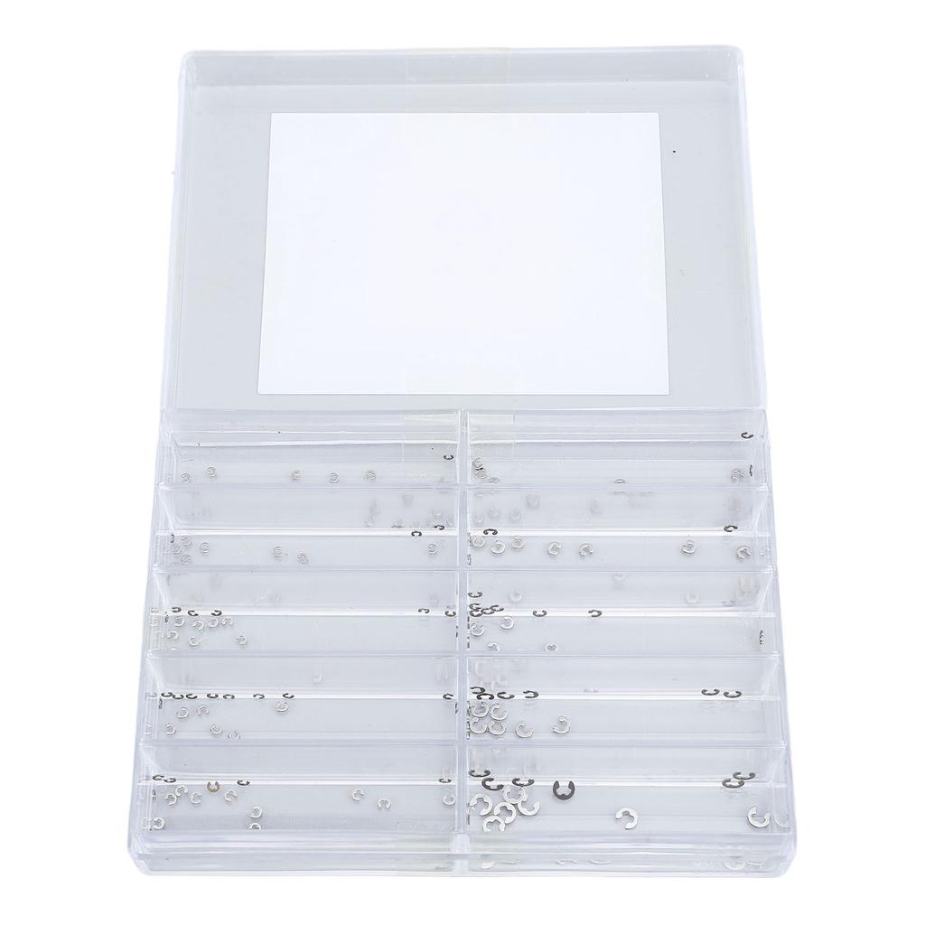 200 ks 10 velikostí Kovový stiskací knoflík na hodinky Klip Pojistný kroužek Cirkusový kroužek Různé Podložky pod hodinky Klipy pro