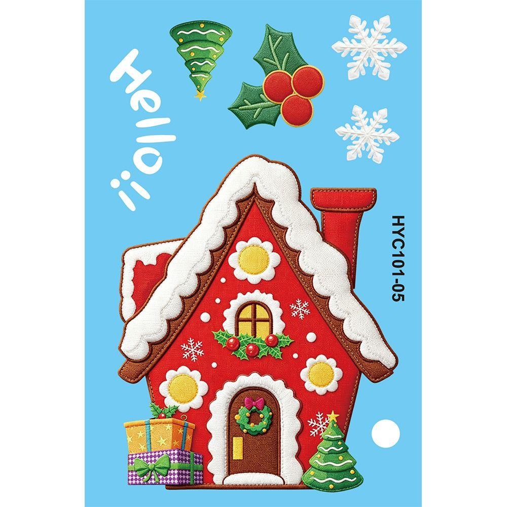 9Pcs PVC Christmas Window Stickers Removable Christmas Static Stickers  New Year Party Decor